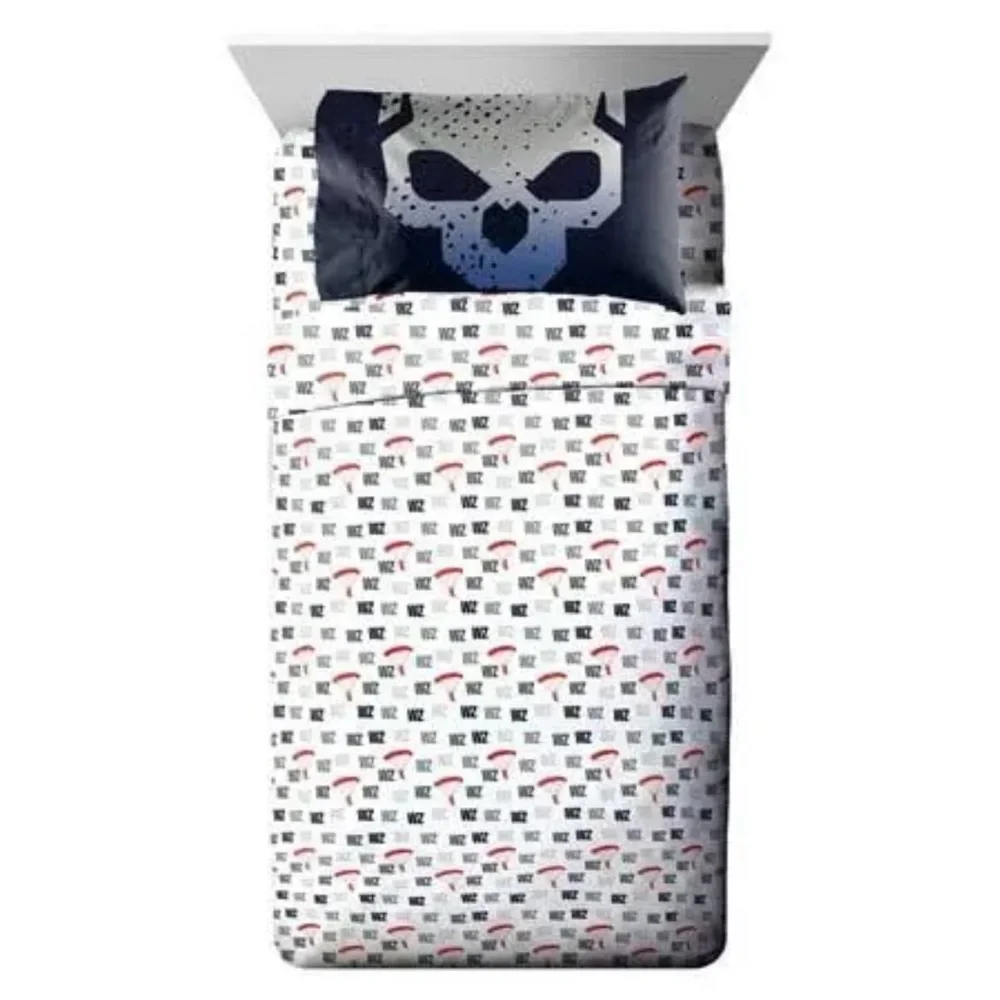 NEW Call of Duty Warzone Twin Sheet Set 3 Piece Microfiber Bedding Skull Logo